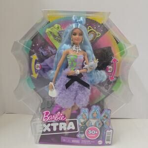 New Mattel Barbie Extra Doll Deluxe Blue Hair Mix & Match 30+ Looks GYJ69
